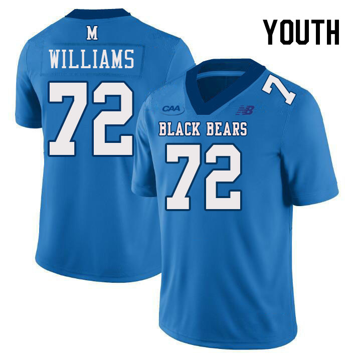 Youth #72 Tyler Williams Maine Black Bears College Football Jerseys Stitched Sale-Light Blue